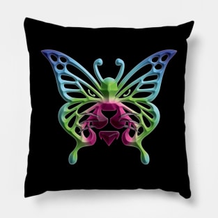 Wolf and butterfly 3d super soft blend drawing cute cool colorful Pillow