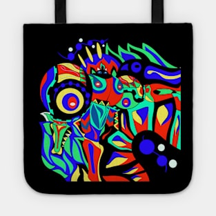 mighty dogu in mecha armor pattern ecopop Tote