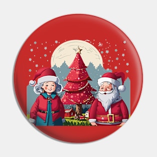 Mr & Mrs Claus Pin