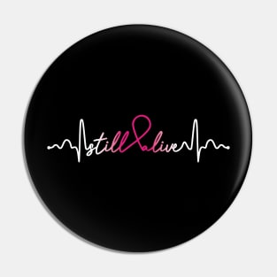 Still Alive- Breast Cancer Gifts Breast Cancer Awareness Pin