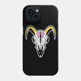 Rams Skull Illustration Mascot Pink Jewel Logo Phone Case