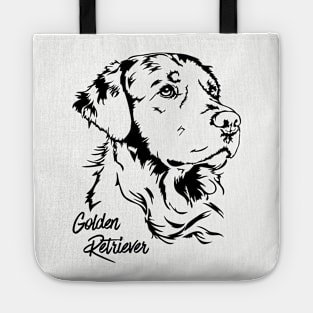 Funny Proud Golden Retriever dog portrait Tote