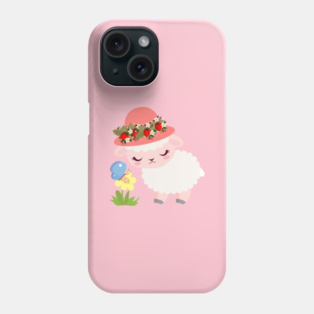 Strawberry shortcake- Cute lamb Phone Case by tubakubrashop