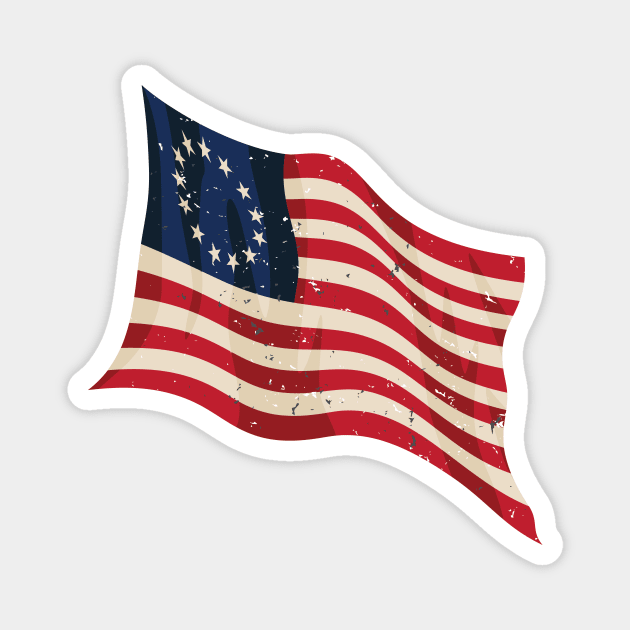 Waving Betsy Ross Flag Magnet by hobrath