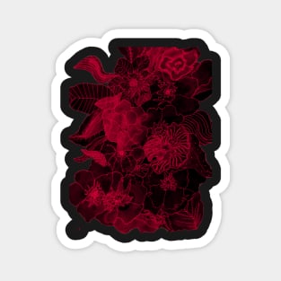 Floral Contour Print 6/10 Magnet