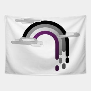 Asexual Pride Flag Minimalist Drip Rainbow Design Tapestry