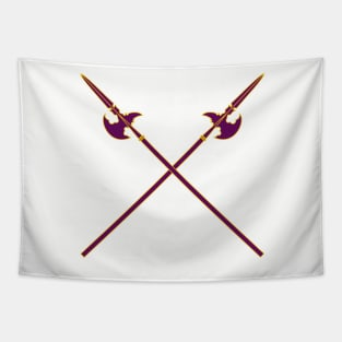 Crossed Halberds (Purple) Tapestry