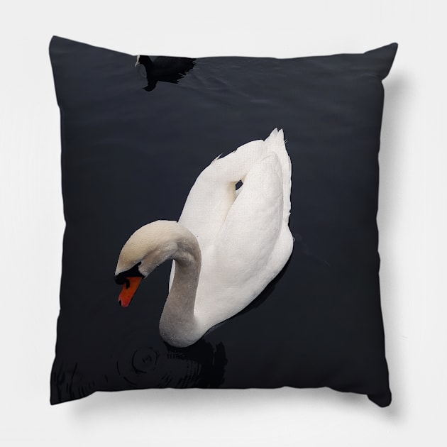 swan Pillow by psychoshadow