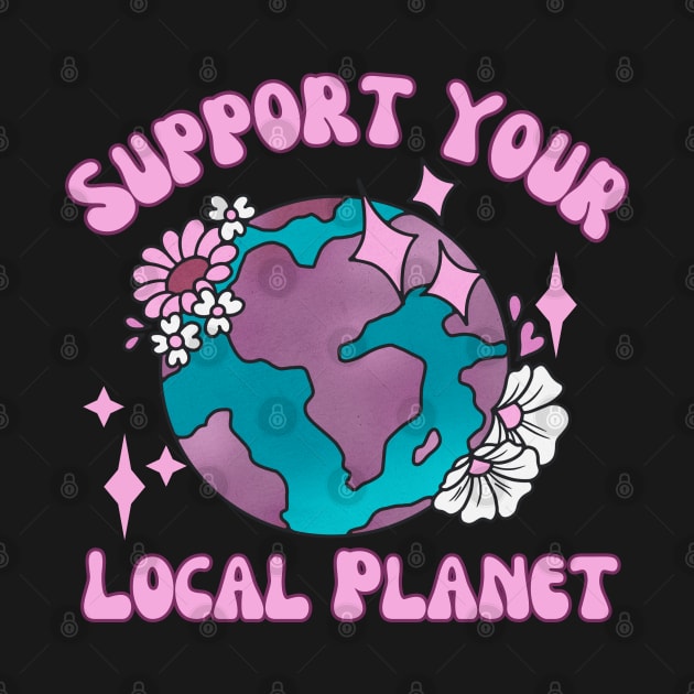 support your local planet- Retro by letherpick