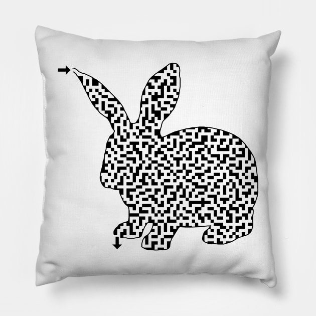 Bunny Rabbit Maze Pillow by gorff