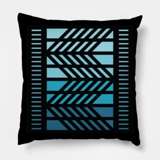 "Dimensional Folds” - V.3 Blue - (Geometric Art) (Dimensions) - Doc Labs Pillow
