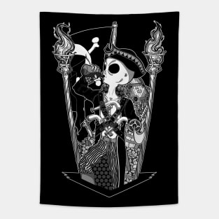 The alien Edward Teach - Black version Tapestry