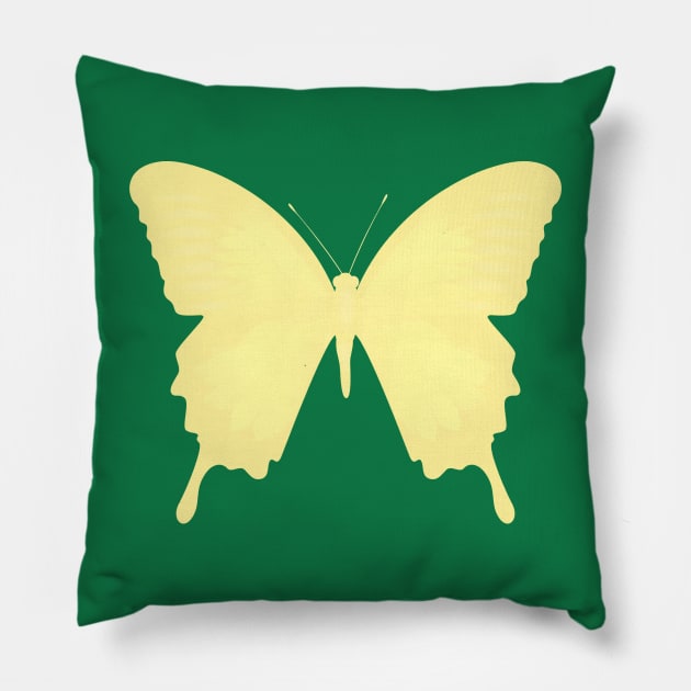 Butterfly Cream Pillow by TheDaintyTaurus