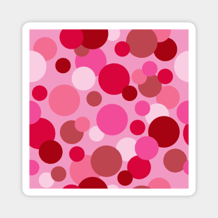 Spots and Dots Red and Pink Magnet