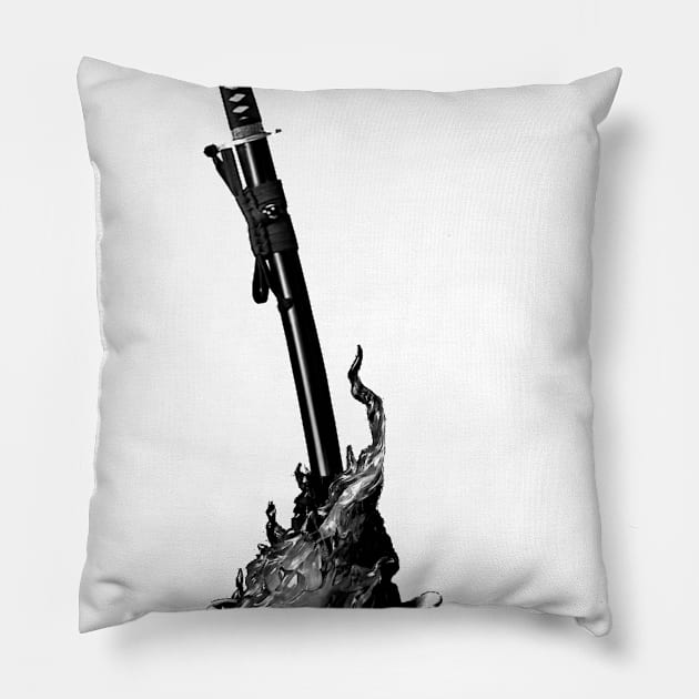 Prepare to Die Twice Pillow by Teal_Wolf