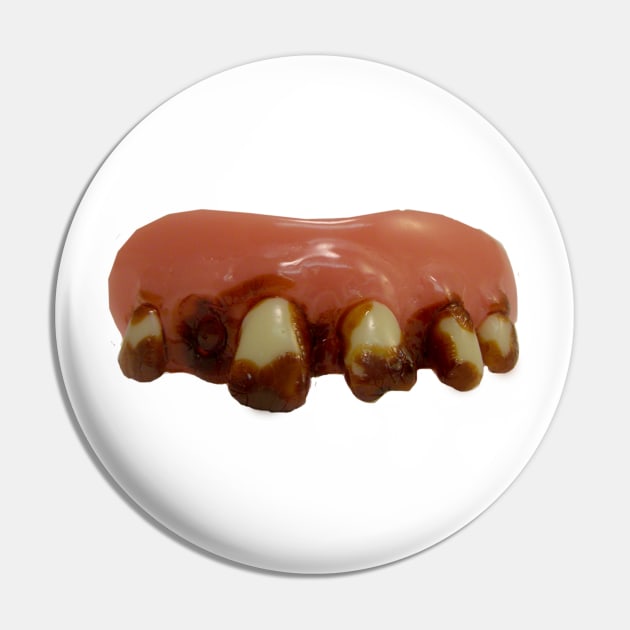 Rotten To The Core Bad Teeth Pin by Graffix