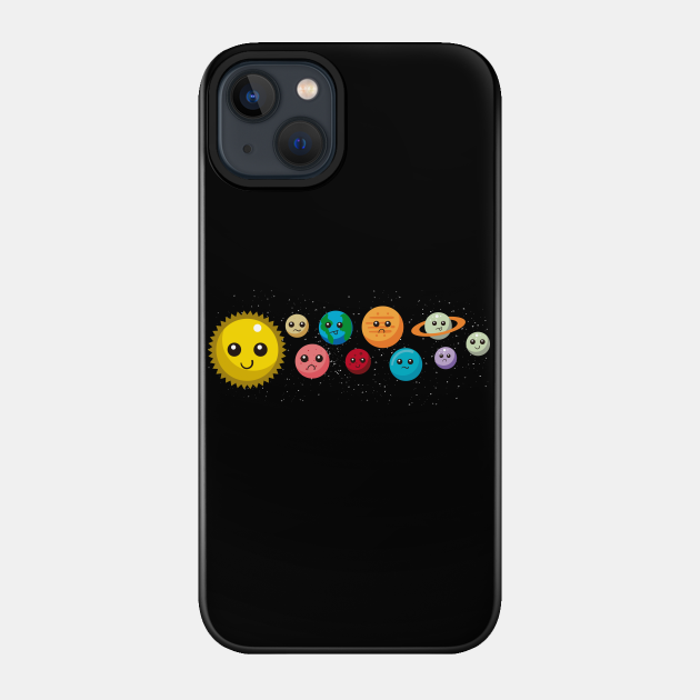 Cute Solar System Kawaii Kids - Solar System And Planets - Phone Case