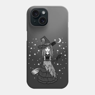 Witch and Crow Dark Starry Night Cheeky Witch® Phone Case