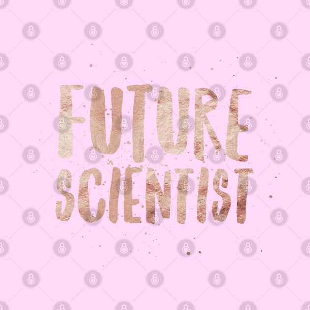 Girl Future Scientist Print Dark Pink by AstroGearStore