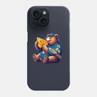 Chicago Bear Eating a Block of Cheese | Chicago Bears vs. Greenbay Packers Cheesehead Phone Case