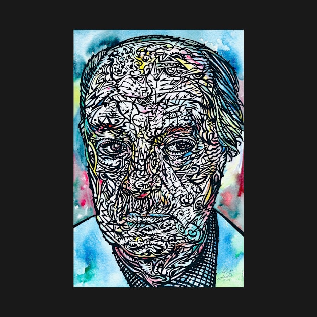 NABOKOV VLADIMIR - watercolor and ink portrait by lautir