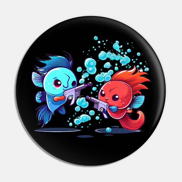 TWO COOL BETTA FISH FIGHTING Pin by aiartify