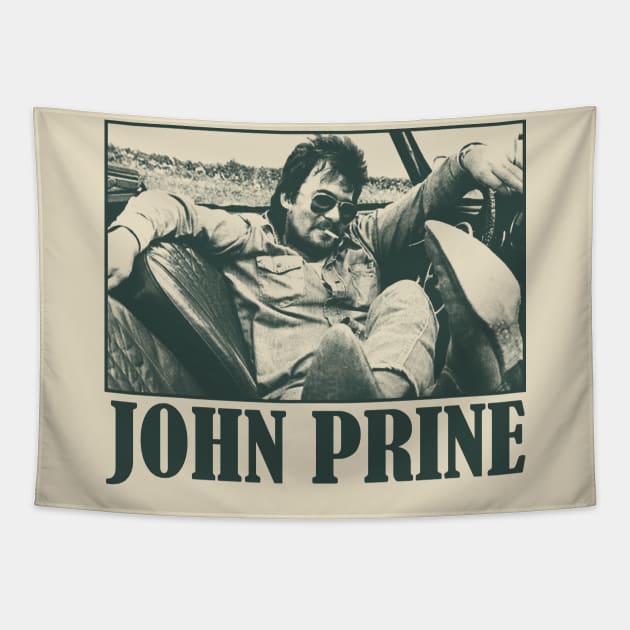 Vintage John Prine Music Setup Official Tapestry by OliviaCookArt