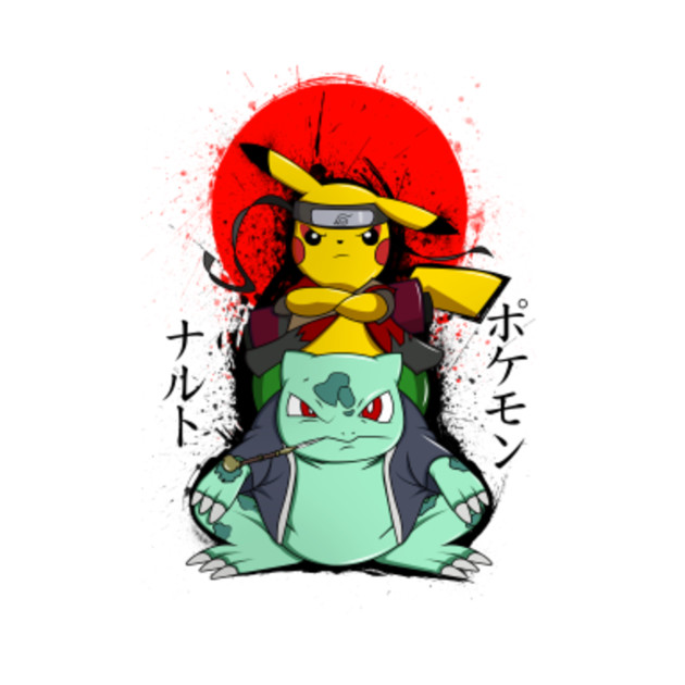 PIKUTO - pikachu & bulbasaur x naruto 2 - Pokemon - Mug ...