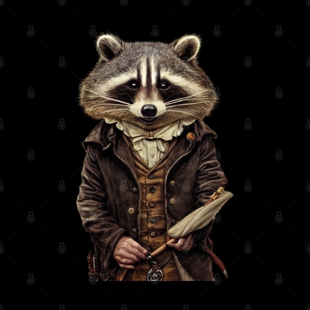 Raccoon Dressed Up Like Bilbo Baggins by starryskin