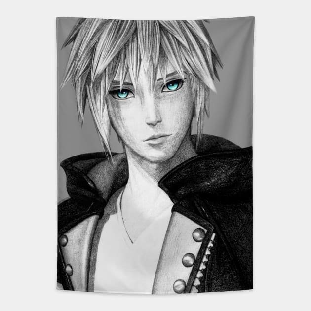 Riku - KH3 - Pencil Tapestry by Anrui