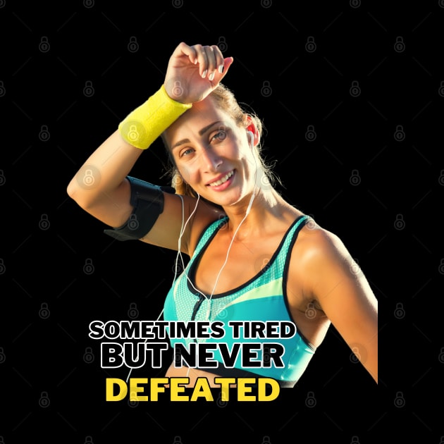 Fitness woman never gives up. Sometimes tired never defeated by marieoficial