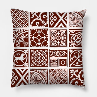 Classic Medieval Tile Pattern Pillow