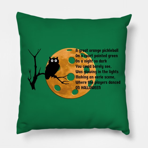 A Halloween Pickleball Poem Pillow by numpdog