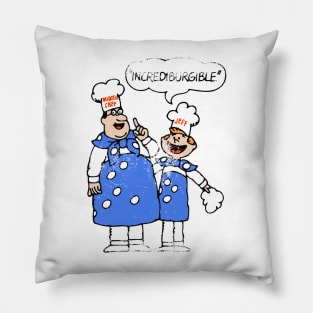 Burger Chef and Jeff - An American Fast Food Restaurant Pillow