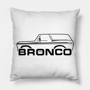 1978-1979 Bronco Side Black With New Logo Pillow