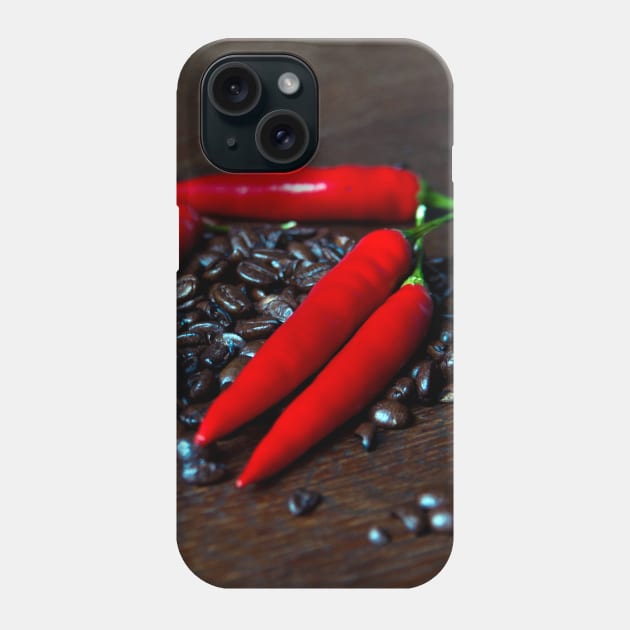 Hot Chili and Coffee Beans Phone Case by SILVA_CAPITANA