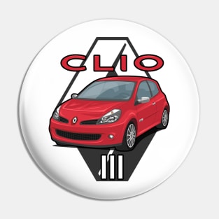 Clio III Car 3 Lutecia hatchback 2005 red Pin