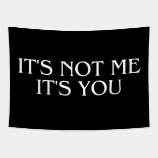 It's Not Me It's You, men's and Women's Fitted Tee, Funny Iconic Y2K 2000s Sayings Shirt, Black, White, Breakup Shirt Tapestry