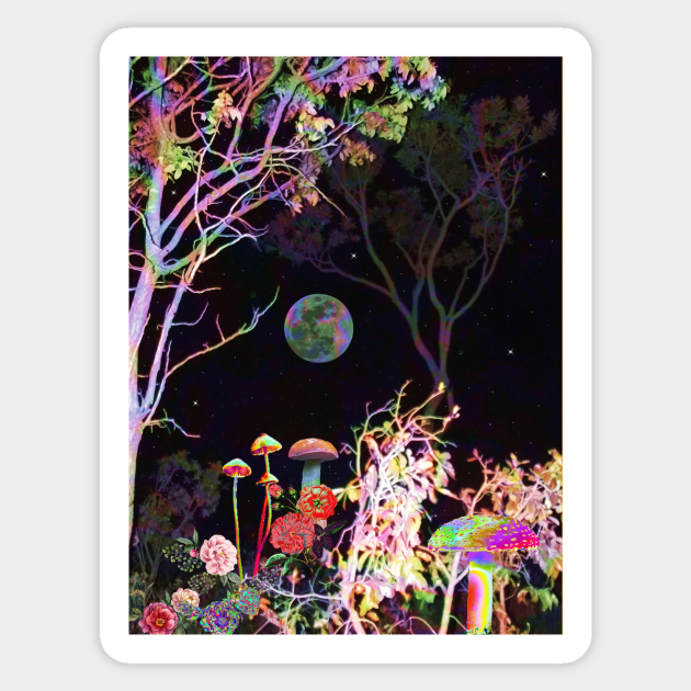 Colorful Night - Psychedelic - Sticker