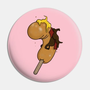 Corndog Cowboy Pin