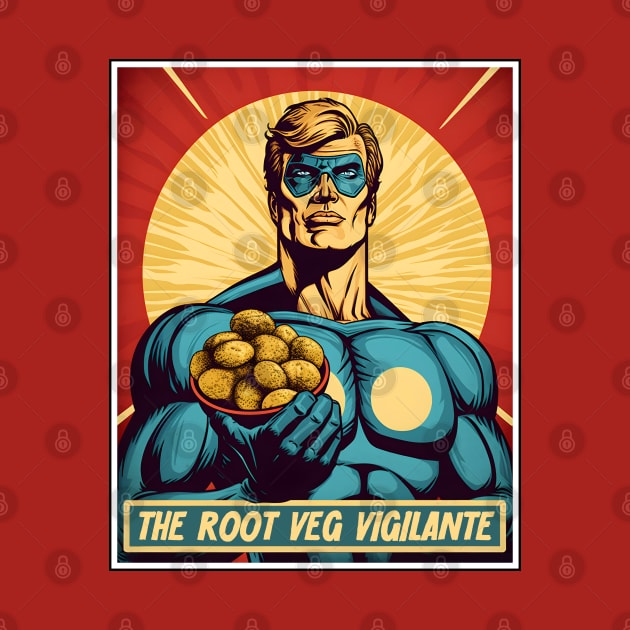 The Root Veg Vigilante - Vegan Superhero by Dazed Pig