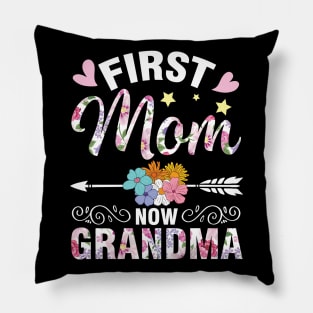 Hears Flowers Happy To Me Mother First Mom Now Grandma Nana Pillow