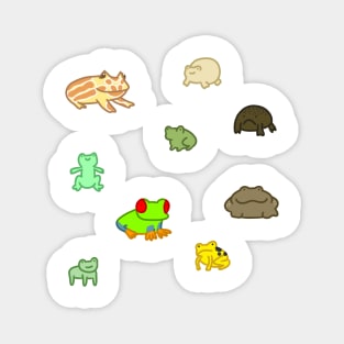 Family Of Frogs Sticker Pack Magnet