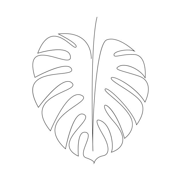 Monstera - single line art by addillum