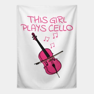 This Girl Plays Cello, Female Cellist Tapestry