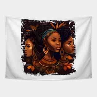 Black Queen History Month Afro American Pride T-Shirt Tapestry