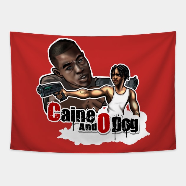 Caine and O-Dog Tapestry by TyteKnitz_Tees