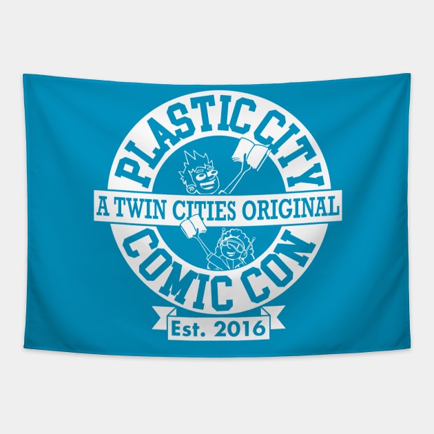 Plastic City Comic Con Tapestry by AmysBirdHouse