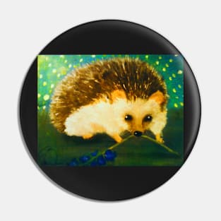 Hedgehog and Bluebells Pin