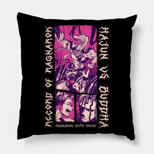 Buddha vs Hajun - RECORD RAGNAROK - SHUUMATSU VALKYRIE Manga Design V1 Pillow by JPNDEMON